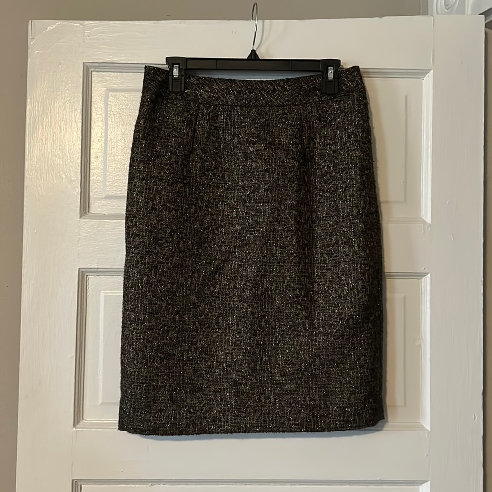 Pencil Skirt with Sparkly Blue, Brown, and Purple Details